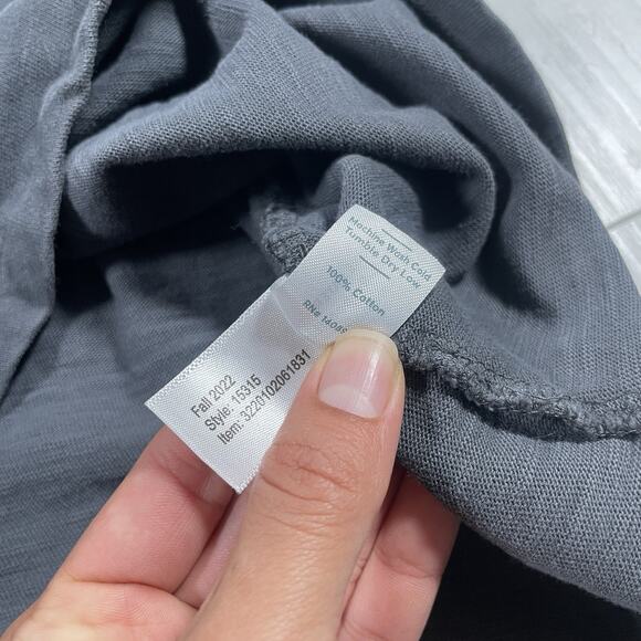 Marine Layer Shirt Mens Large Gray Long Sleeve Henley Elbow Patches Cotton - Picture 6 of 10